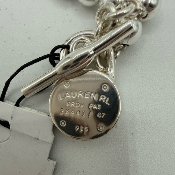Lauren Ralph Lauren Sterling Silver Logo Bracelet Sterling Silver 925 - Picture 5 of 13